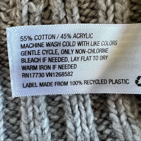 Mossimo Supply Company Gray Cardigan Open front  Oversized Cable Design Size S - Picture 5 of 8